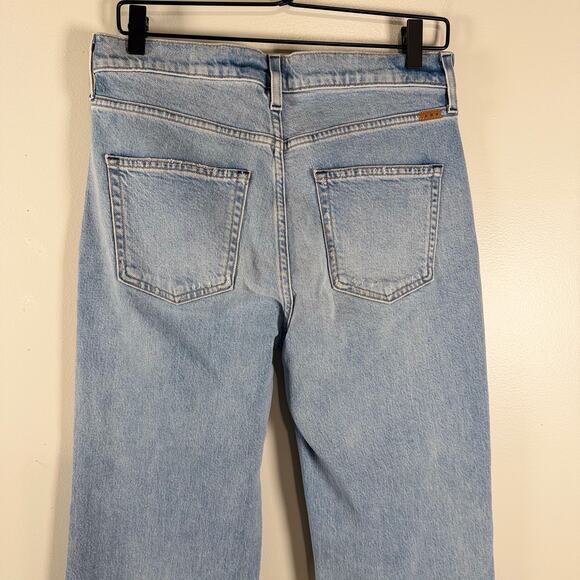 AYR The Easy Easy Jeans Light Wash Blue Stretch Denim High Rise Cropped Size 29 - Picture 8 of 11
